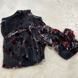 White House Black Market Velvet Shirt